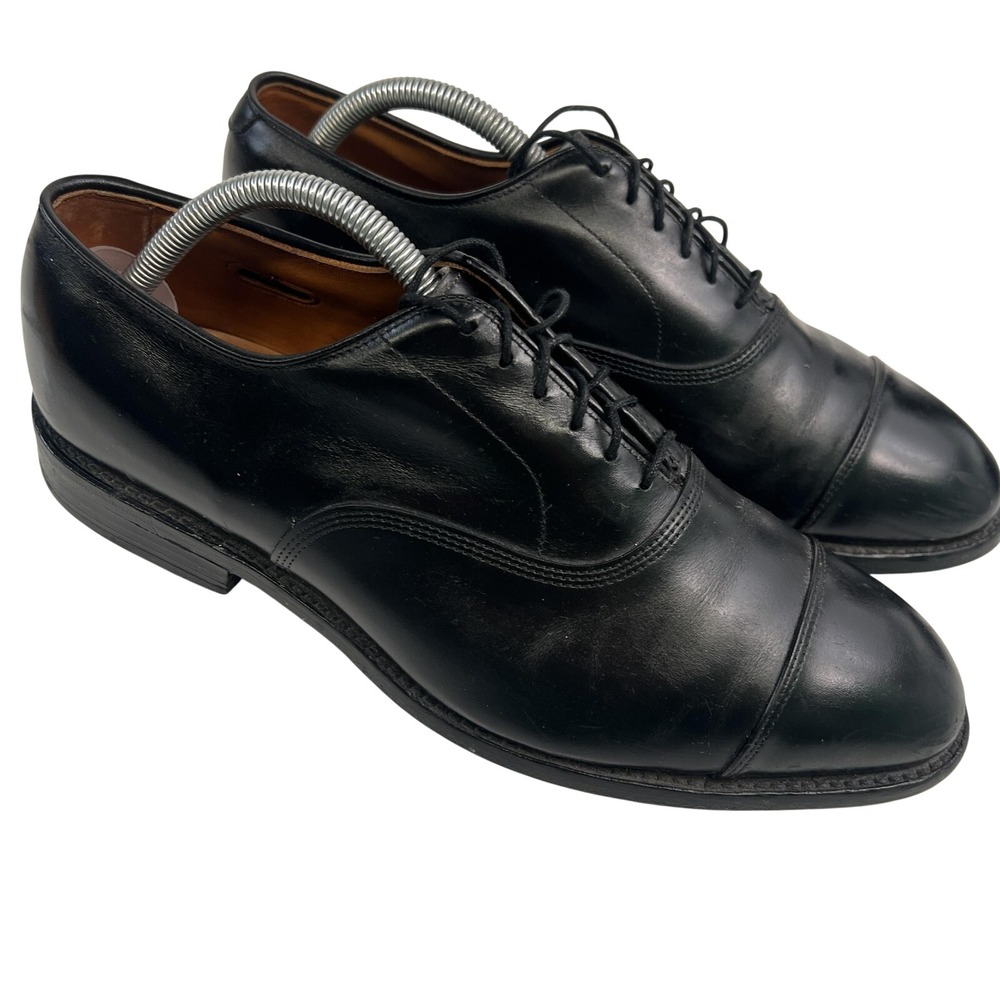 Allen Edmonds Park Avenue Shoes Mens Size 8 EEE Black Leather Cap Toe Oxford USA